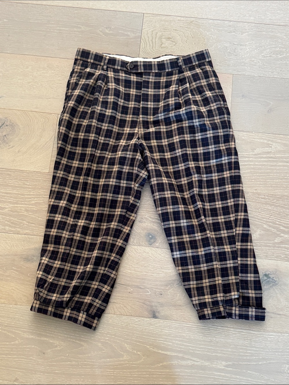 jrb golf pants knickers plaid size 34
